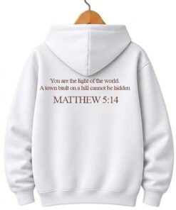 Alternative view of White Hoodie | I am The Light | Mathew 5:14